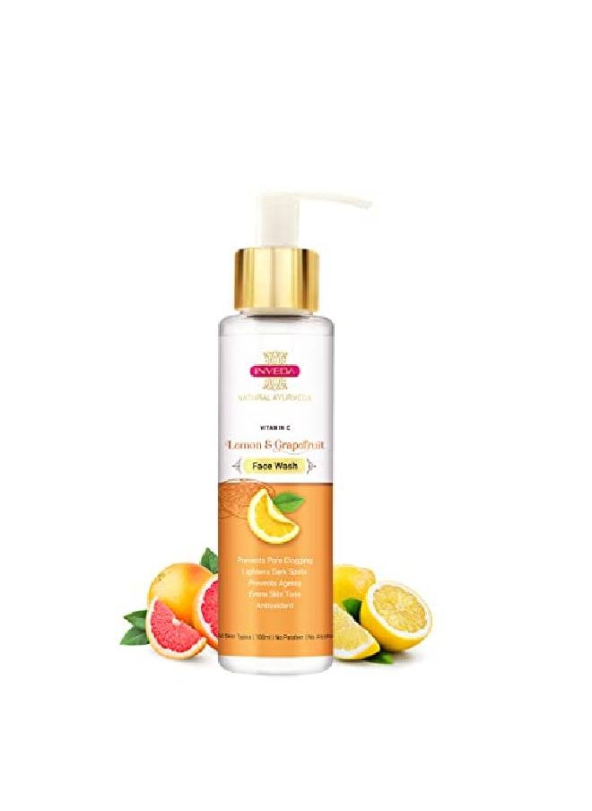 Lemon and Grapefruit Face Wash Prevents Pore Clogging Lightens Dark Spots with Lemon Peel Grapefruit Seed Extracts Give You Fresh & Detoxed Skin100ml