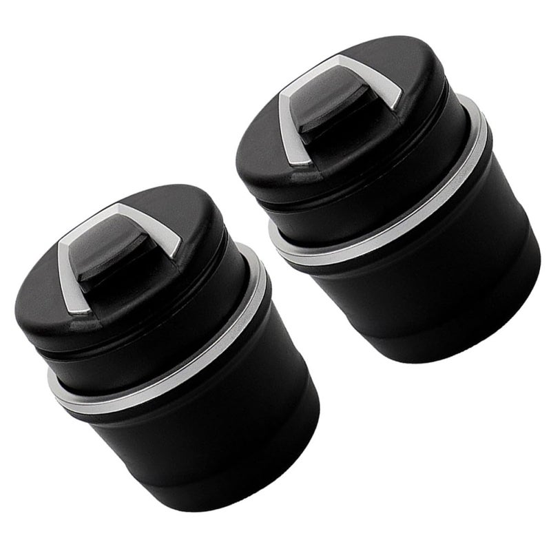 Windproof Car Ashtray with Lid 2 Pack LED Portable Cigarette Ash Container for Vehicle Travel Outdoor - Image 2