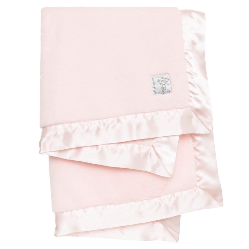 Little Giraffe Posh Mink Baby Blanket - Double-Sided Ultra Soft Plush Fabric, for New Moms, Newborn Must-Have for Girls, Cozy & Cuddly Comfort Blanket, 29" x 35", Pink - Image 1
