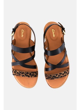 clarks Women Standard Karsea Sun Adjustable Sandals, Black Combo  - Image 3