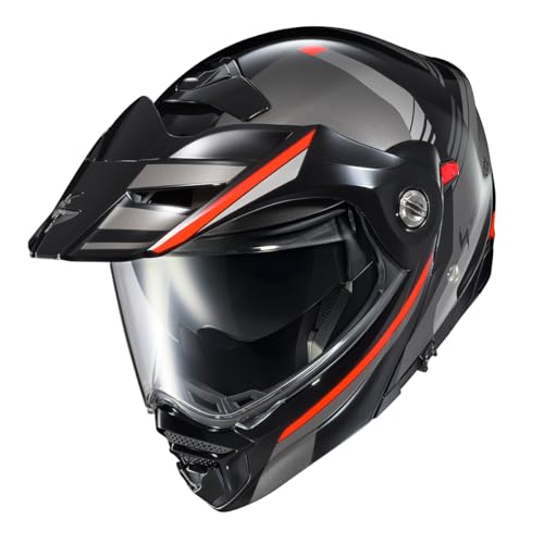 ScorpionEXO AT960 Modular Adventure Street Motorcycle Helmet with Bluetooth Ready Speaker Pockets DOT ECE Approved Monk BlackRed Medium - Image 3