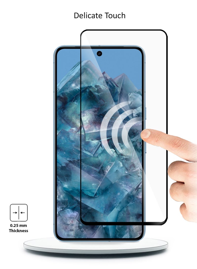 Wtech Google Pixel 8 Pro 5G 2023 Premium E2E Full Glue Full Cover Tempered Glass Screen Protector (MSGECN) - Clear/Black - Image 4