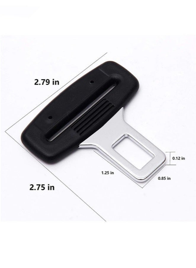 قطعتان مشبك حزام الأمان الأسود للسيارة عالمي لمعظم المركبات - Image 2