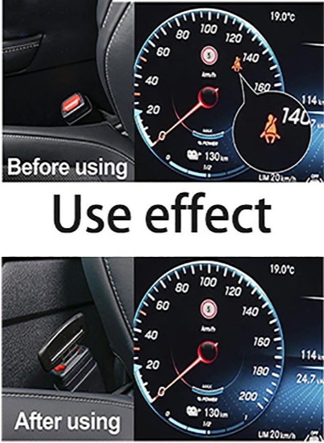 قطعتان مشبك حزام الأمان الأسود للسيارة عالمي لمعظم المركبات - Image 5