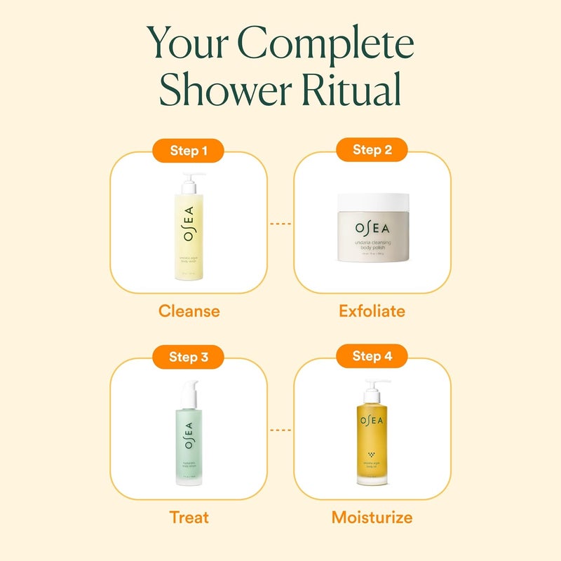 OSEA Undaria Algae Body Wash 8 fl oz Hydrating Moisturizing Body Wash Citrus Scented Cleanser - Image 5