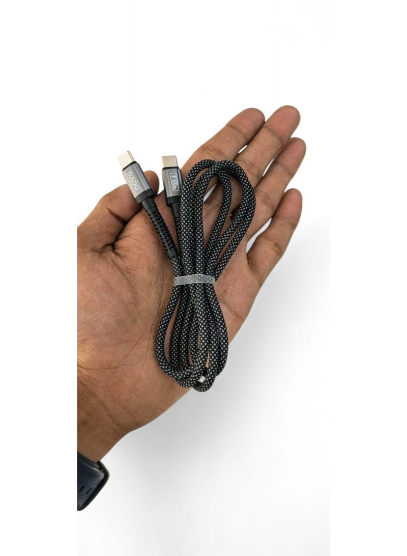 JMD DADU Braided USB-C to Lightning Cable for iPhone, Fast Charging 65W – Pack of 1, Durable Nylon, Apple MFi Certified, 1.2m - Image 3
