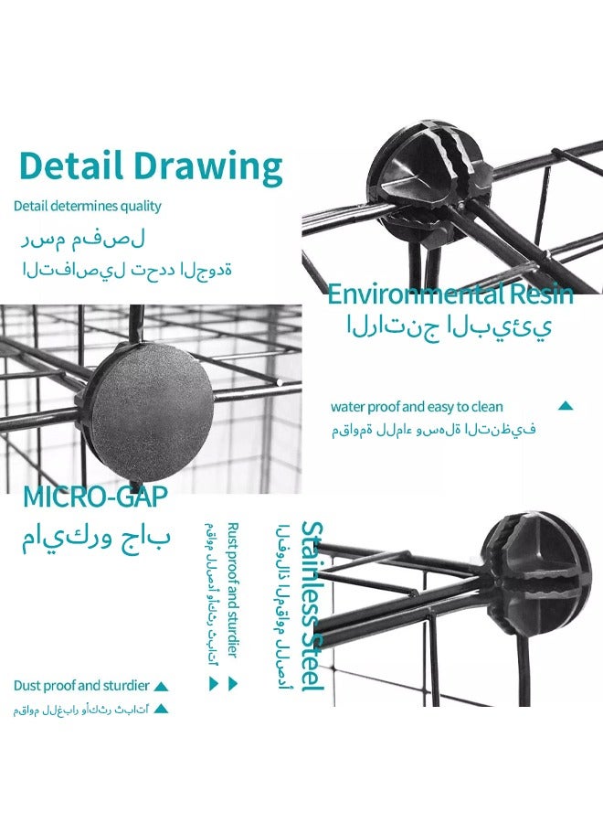 Iron Fence Indoor Dog And Cat Kennel Foldable Metal Foldable Stainless Steel Dog Pet Cages - Image 2