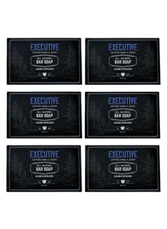 Live Bearded Live Bearded All-Natural Bar Soap for Men, 6-Pack of 5 oz - Made in the USA - Exfoliates and Moisturizes - Charcoal, Pumice, Shea Butter | Executive Scent - Cedar, Vanilla 