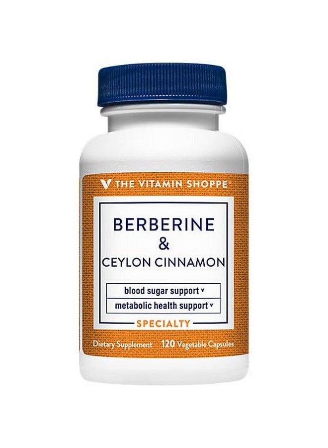 The Vitamin Shoppe بيربرين وقرفة سيلان تدعم صحة سكر الدم والتمثيل الغذائي (120 كبسولة نباتية) - Image 2