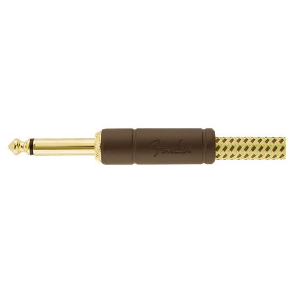 FENDER Fender Deluxe Series Instrument Cable, Guitar Cable, Guitar Accessories, Straight/Angle, Tweed, 18.6ft  - Image 2