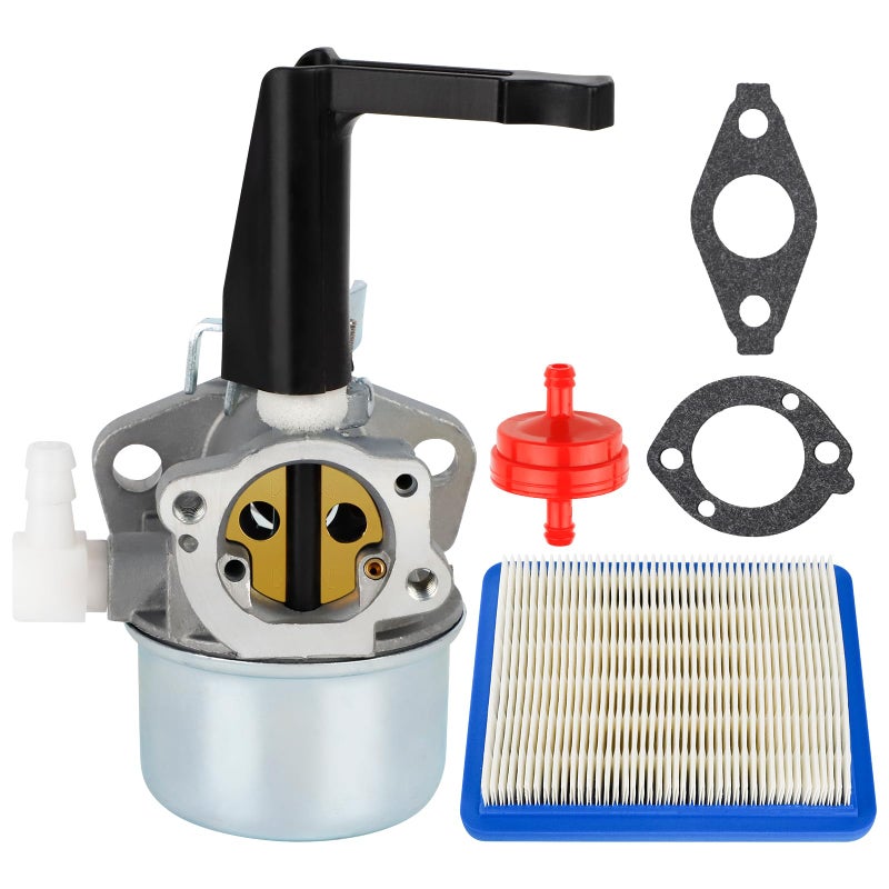 Ferilter 696065 Carburetor for Briggs Stratton Engine for Troy Bilt Craftsman Rototiller Generator Intek Motor 491588S Air Filter 110402 110412 5HP 5.5HP 6HP 6.5HP 7HP Engine