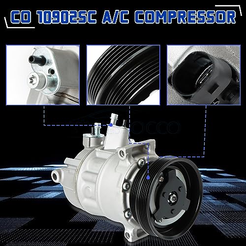 Kessocco AC Compressor CO 2486AC Air Conditioning Compressor Replacement for 2003-2006 Ford Expedition Lincoln Navigator 4.6L 5.4L - Image 5