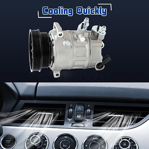 Kessocco AC Compressor CO 2486AC Air Conditioning Compressor Replacement for 2003-2006 Ford Expedition Lincoln Navigator 4.6L 5.4L - Image 3