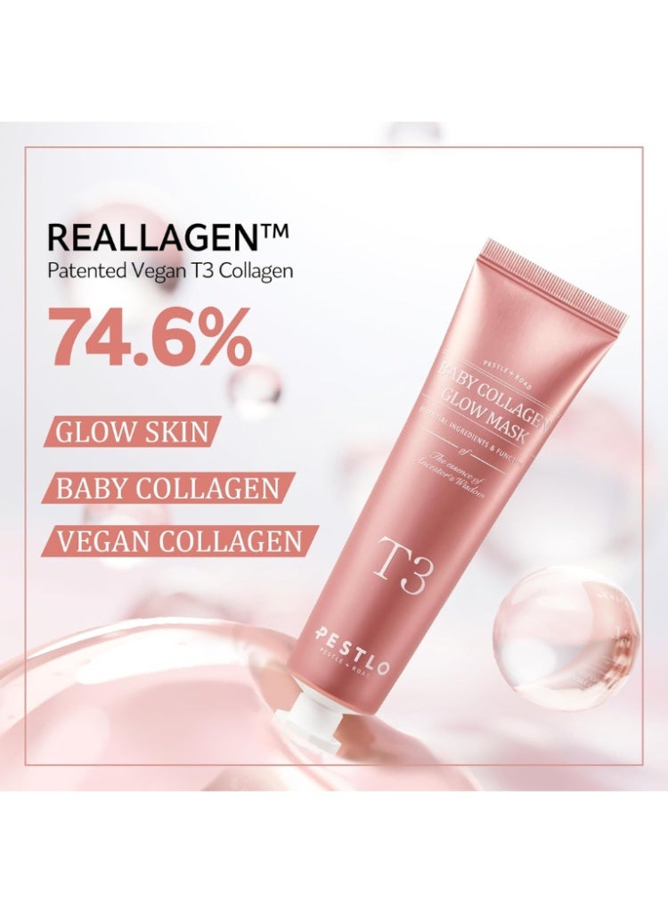 PESTLO Baby Collagen Glow Mask – Korean Peel Off Face Mask with Vegan Collagen for Smooth, Firm & Radiant Skin - Image 2