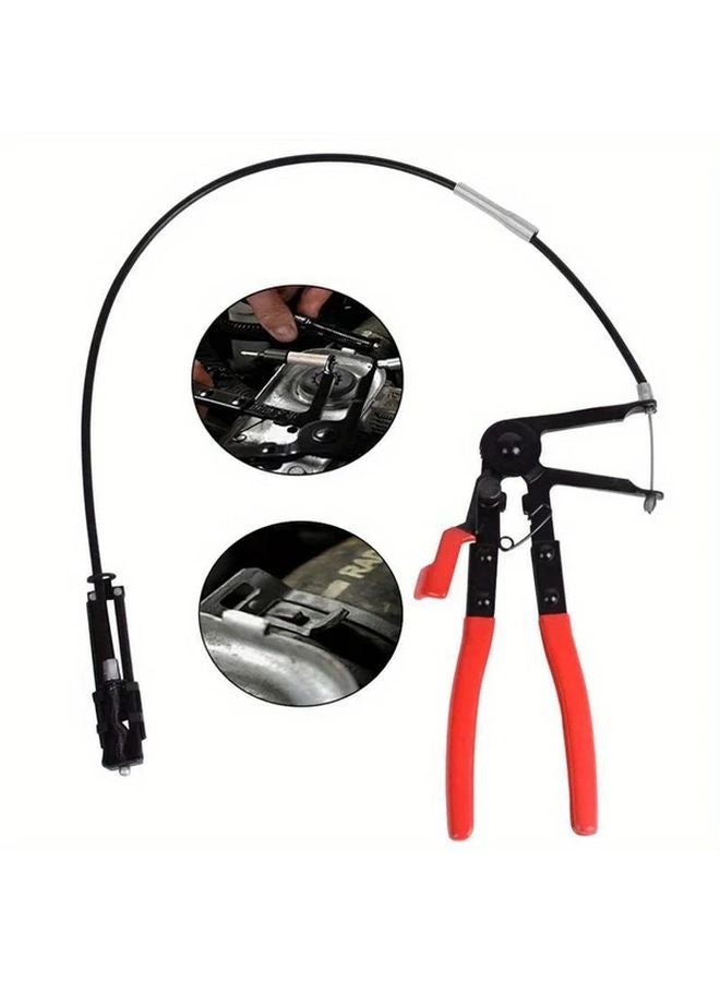كماشات الأسلاك الحمراء 25.6 بوصة كماشات الخرطوم لإزالة حشية صمام الزيت مشابك حزم أنابيب السيارات مجموعة أدوات التفكيك اليدوية - Image 2