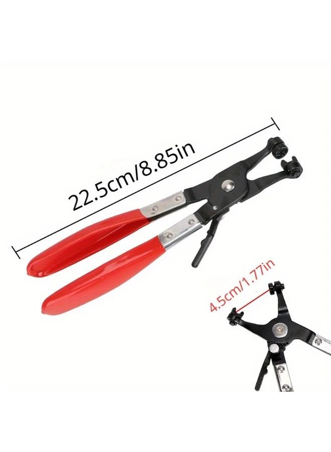 كماشات الأسلاك الحمراء 25.6 بوصة كماشات الخرطوم لإزالة حشية صمام الزيت مشابك حزم أنابيب السيارات مجموعة أدوات التفكيك اليدوية - Image 4