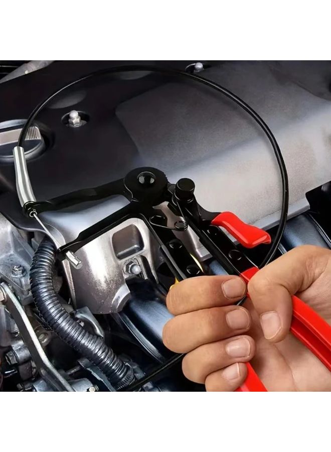 كماشات الأسلاك الحمراء 25.6 بوصة كماشات الخرطوم لإزالة حشية صمام الزيت مشابك حزم أنابيب السيارات مجموعة أدوات التفكيك اليدوية - Image 5