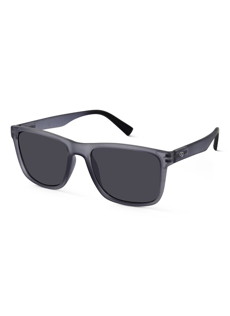 Woggles Matte Grey Polarized Square Sunglasses  - Image 1