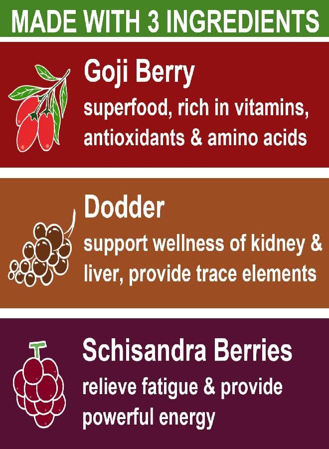 FullChea - Goji Berry Tea For Men, 30 Count X 6g - Premium Five Flavors Herbal Tea Combination - Schisandra Berries, Dodder, Wolfberry - Support Kidney Health & Boost Energy - Image 2