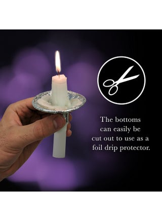 OHR Extra Heavy Disposable Aluminium Foil Candle Holder, Drip Cup