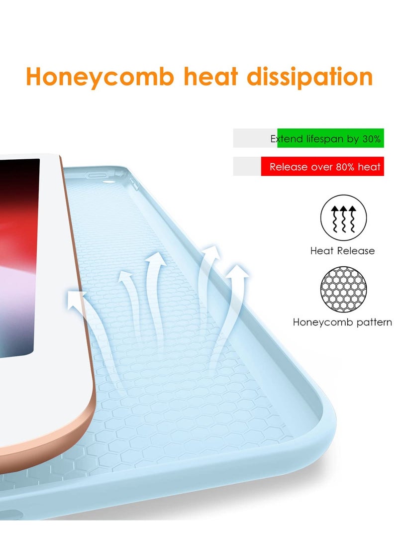 eGreen99 for HUAWEI MatePad 12X Case Cover, Auto Wake/Sleep, Comfortable Skin Touch, Slim Trifold Stand Protective Cover with Soft TPU Back,blue - Image 2