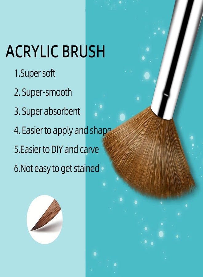 MAGIC ARMOR Acrylic Nail Brush Set - 4pc Kolinsky Nail Art Brushes for Acrylic Powder Application, Extension & Carving - Image 3