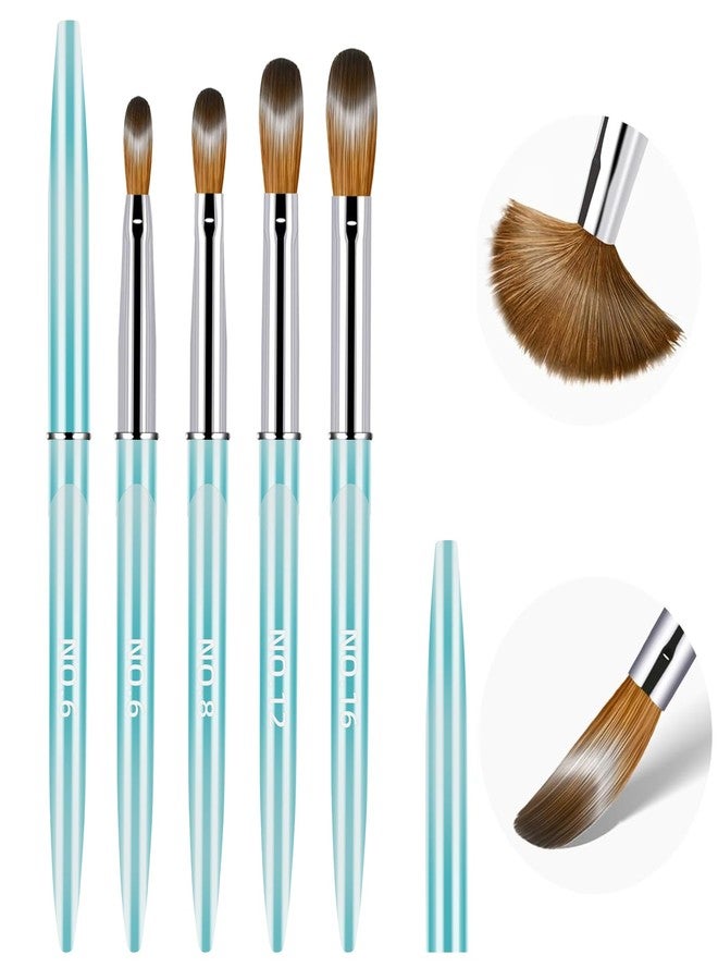 MAGIC ARMOR Acrylic Nail Brush Set - 4pc Kolinsky Nail Art Brushes for Acrylic Powder Application, Extension & Carving - Image 1