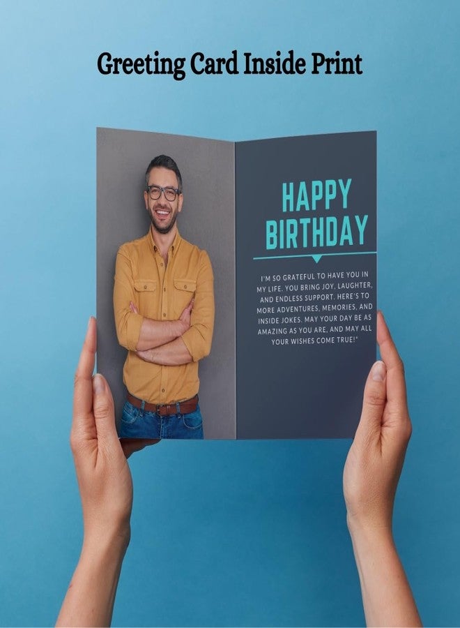 AanyaCentric 9.5x13inch Customised Photo Printed Birthday Greeting Card Personalised Card For Friends, Wife, Husband, Boyfriend, Girlfriend, Son, Daughter - Image 2
