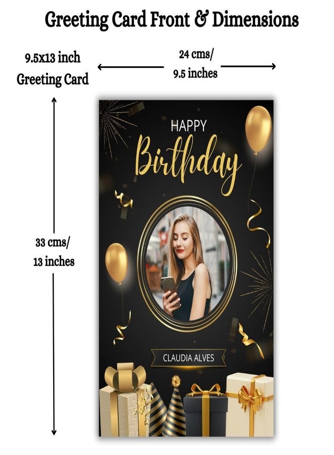 AanyaCentric 9.5x13inch Customised Photo Printed Birthday Greeting Card Personalised Card For Friends, Wife, Husband, Boyfriend, Girlfriend, Son, Daughter - Image 3