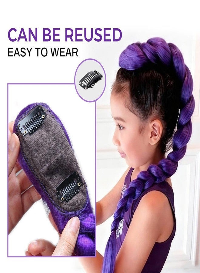piercing Purple Hair Extensions, Hair Wig, Purple Hair Color - Easy to UseVibrant Shade Hairpieces with Adjustable Cap for Daily Use and Special Events - Image 3