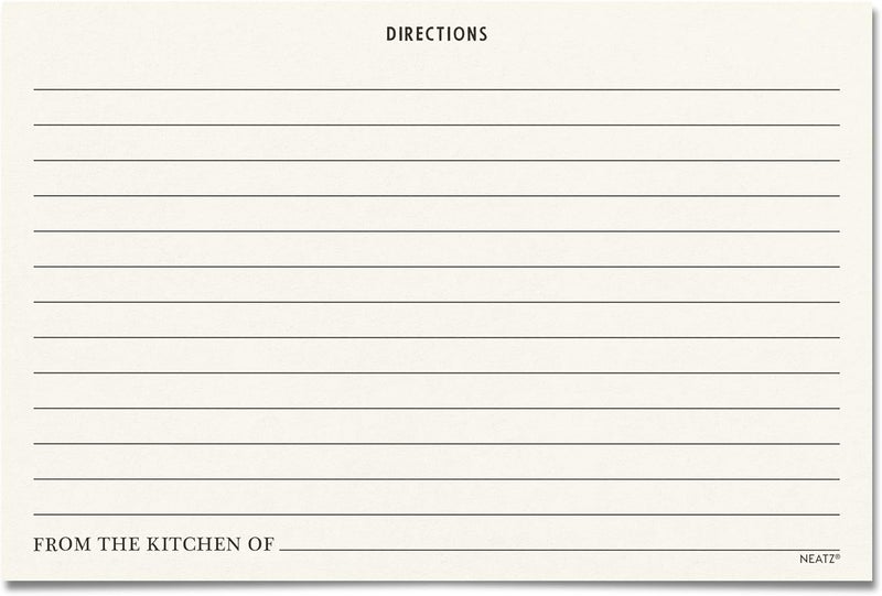 Neatz Classic Recipe Cards, 4x6 Inches, 50 Count, Double Sided. Thick Card Stock. Perfect for Recipe Box & Binder - Image 5