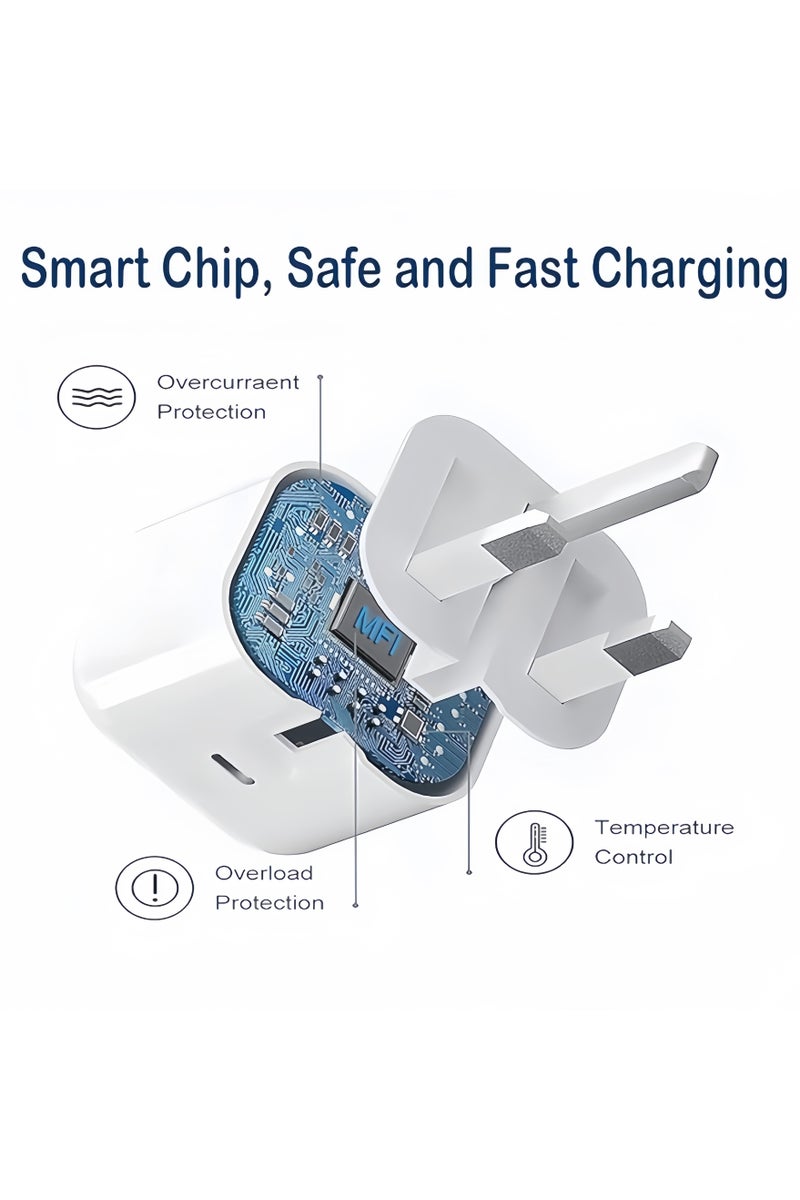 BlueHole Charger Type C PD 35W Fast iPhone 16 USB C Charger Fast Charger Head Type-C Power Plug Universal Travel Adapter USB-C Plug for with All Cell Phones/Tablet, Car USB A Fast Charging - Image 3
