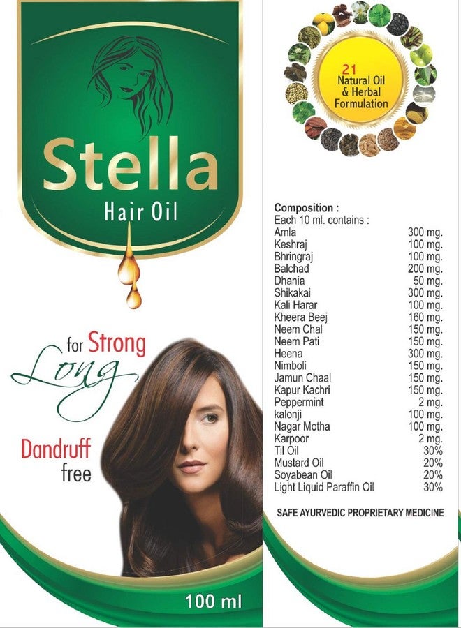 Afflatus Stella Ayurvedic Hair Growth Oil for Stronger, Black & Silky Hair || Controls Hair Fall, Dandruff and Rejuvenate Follicles- (100ml x 3) - Image 5