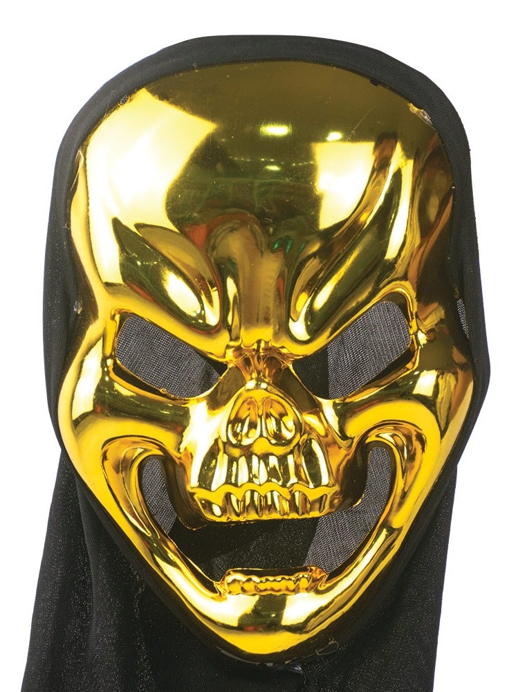 MAD TOYS Gold Skull Mask for Halloween Costume Accessories Realistic Spooky Design, Perfect for Trick-or-Treat, Theme Parties, and Roleplay, Kids and Adult - Image 2