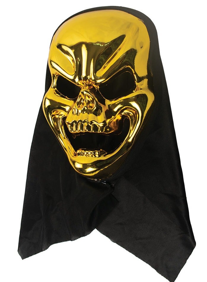 MAD TOYS Gold Skull Mask for Halloween Costume Accessories Realistic Spooky Design, Perfect for Trick-or-Treat, Theme Parties, and Roleplay, Kids and Adult - Image 3