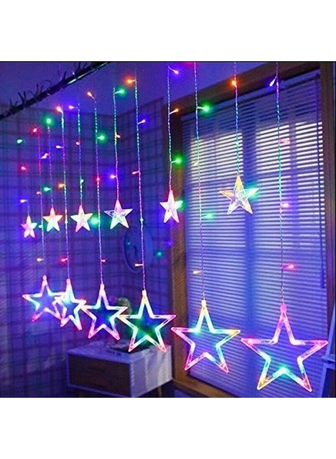 MIRADH 12 Stars 138 Led 8 Mode Controller Curtain String Lights Led Lights for Home Decoration, Diwali Lights for Decoration for Home, led Strip Lights, Fairy Lights RGB (Multicolor) (MRD-Star-6+6-M) - Image 2