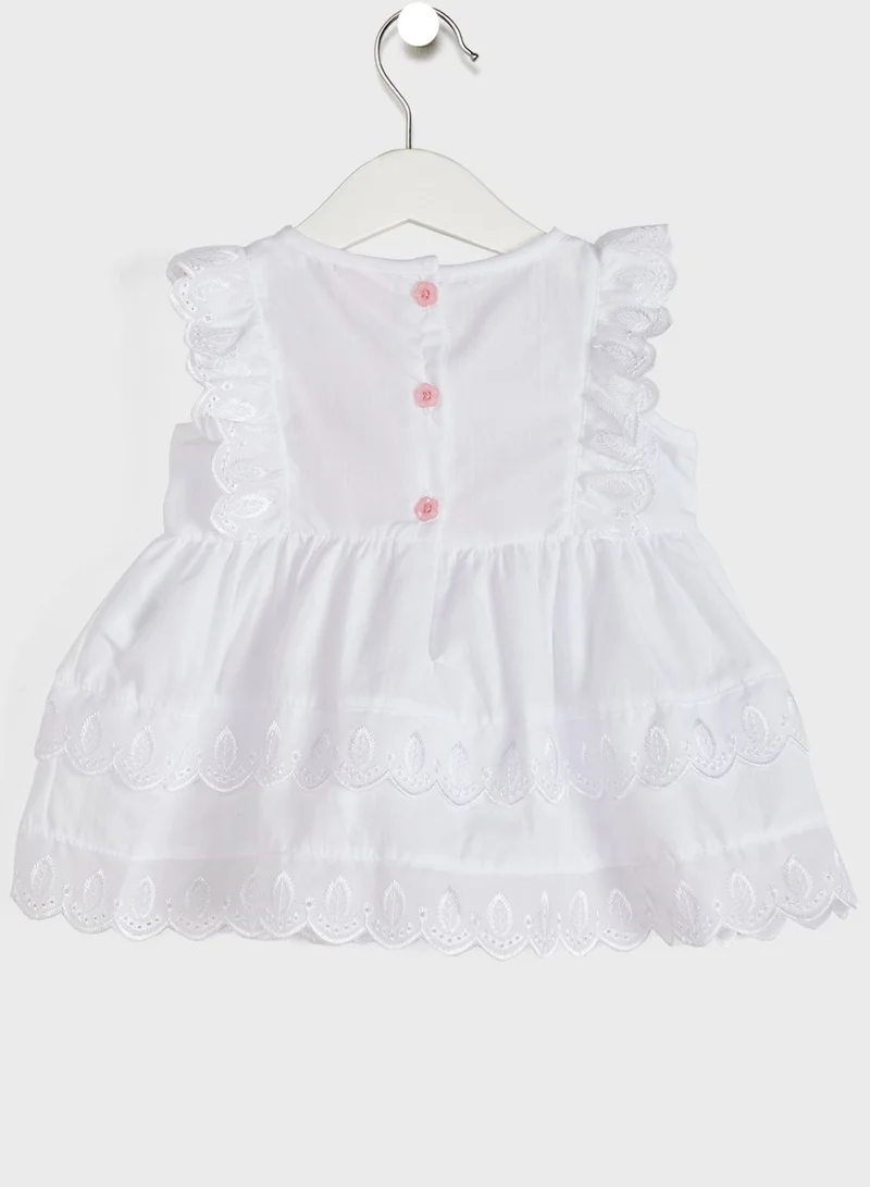 rock a bye baby Infant Broderie Print Top & Shorts Set
