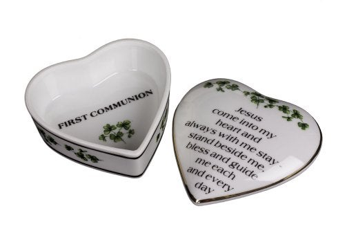 CBE Porcelain Irish Shamrock Jewelry Keepsake Box (First Communion Box) - Image 2
