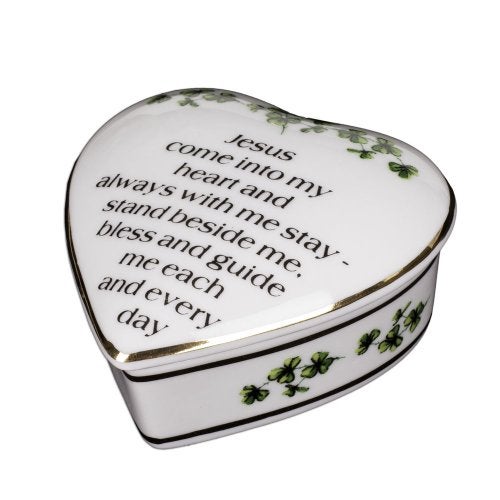CBE Porcelain Irish Shamrock Jewelry Keepsake Box (First Communion Box) - Image 3