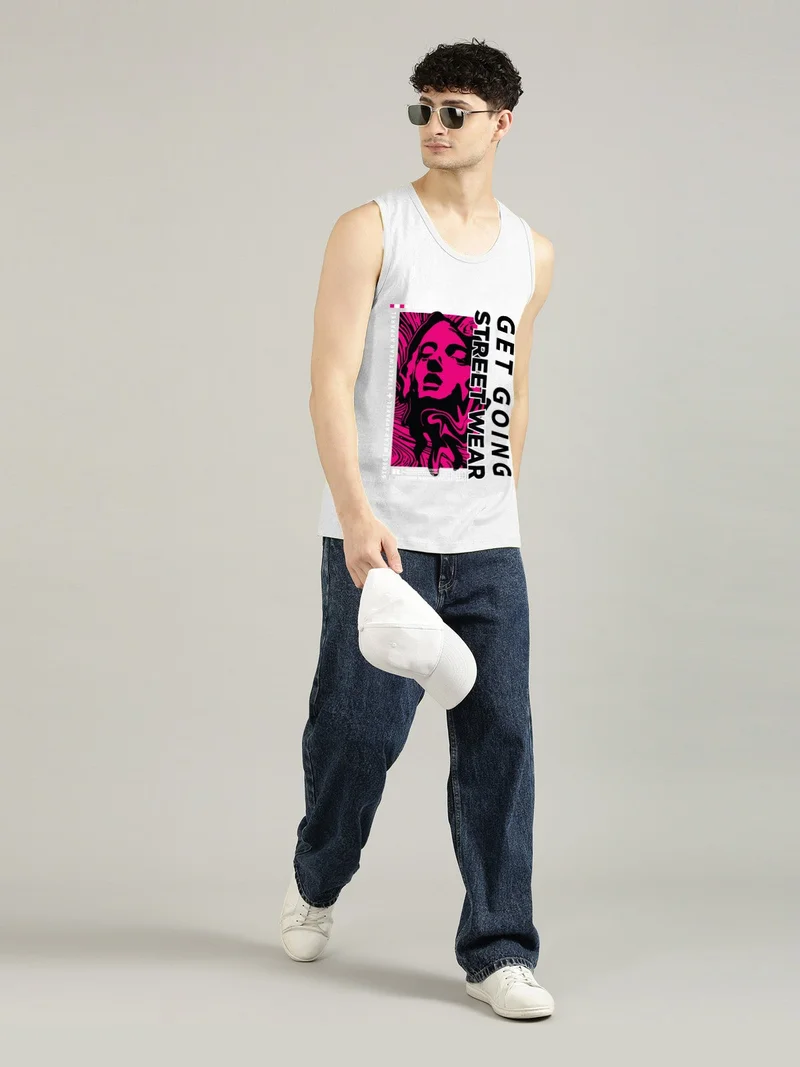 Joven  Grey Cotton Slim Fit Vest for Men for Men | Best Price UAE