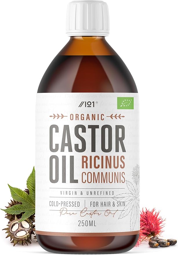 ALPHA01 Organic Castor Oil 100ml 100 Unrefind Cold Pressed Hexane Free for Skin Hair Sustainably Sourced By Alpha01 - Image 1