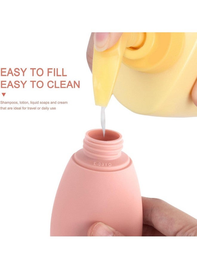 NILKANTH SHOPPERS Travel Bottles Set for Toiletries, Leak-Proof Silicone Travel Containers 60ml Small Mini Empty Squeeze Bottles Travel Accessories for Toiletries (6 Pcs Travel Bottle) - Image 3