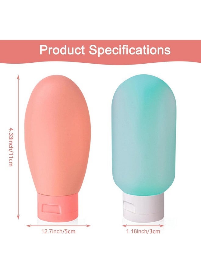 NILKANTH SHOPPERS Travel Bottles Set for Toiletries, Leak-Proof Silicone Travel Containers 60ml Small Mini Empty Squeeze Bottles Travel Accessories for Toiletries (6 Pcs Travel Bottle) - Image 2
