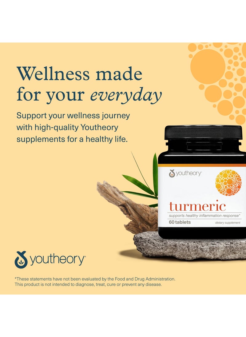 youtheory - Turmeric Supports Healthy Inflammation Response 60 Tablets - Image 1