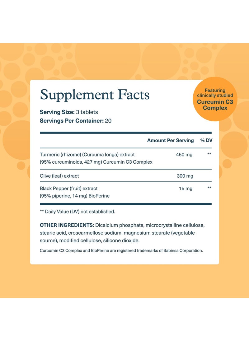 youtheory - Turmeric Supports Healthy Inflammation Response 60 Tablets - Image 1