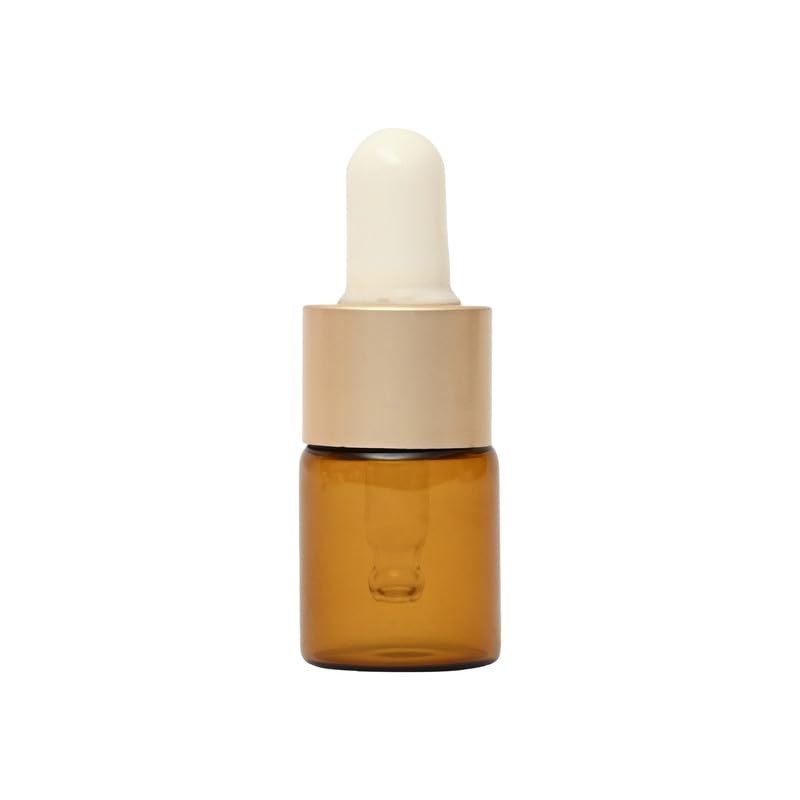 Devinez Amber Color Round Glass Bottle, 5 ml - Set of 12 with Silver White Dropper for Essential Oils, Blends, DIY Skin Care, Cosmetics, Multipurpose Bottle for Home and Travel Purpose - Image 2