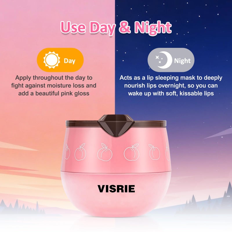 VISRIE 12 PCS Bee Lip Balm Honey Pot, Overnight Sleeping Lip Mask with Applicator - Propolis & Fruit Extract Moisturizing Lip Care for Dry Cracked Lips, Cute Makeup Gift for Women & Girls - Image 5