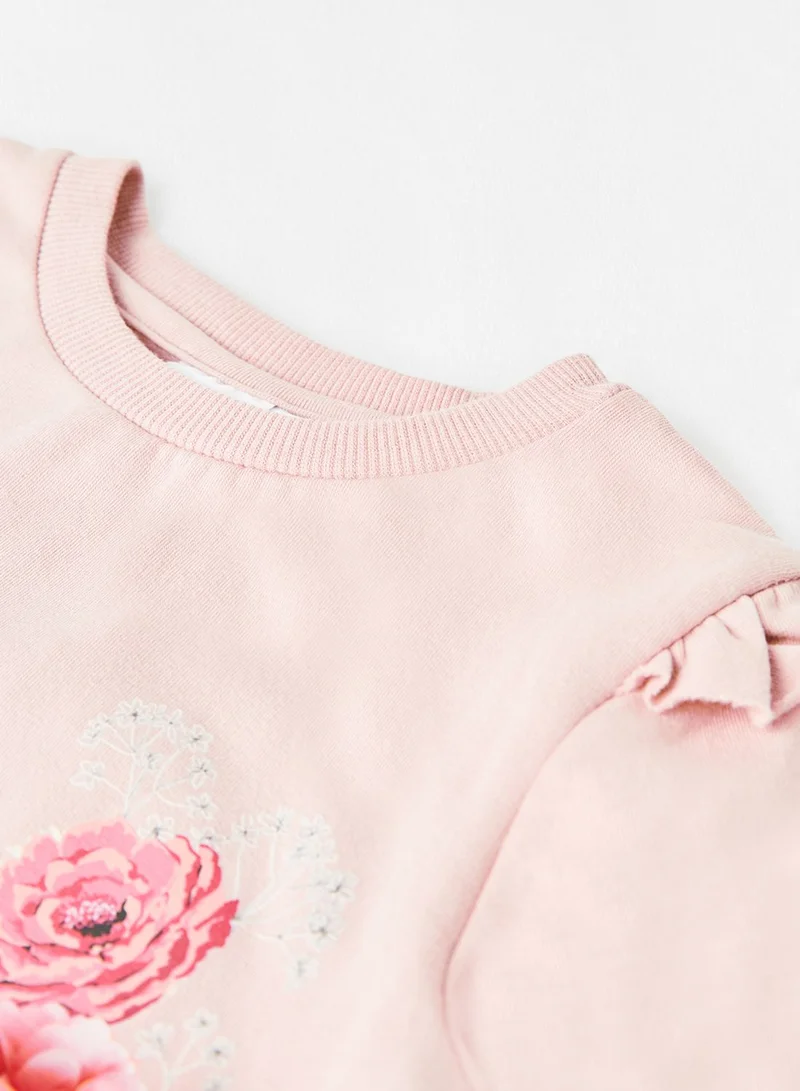 NAME IT Kids Bambi Ruffle Sweatshirt
