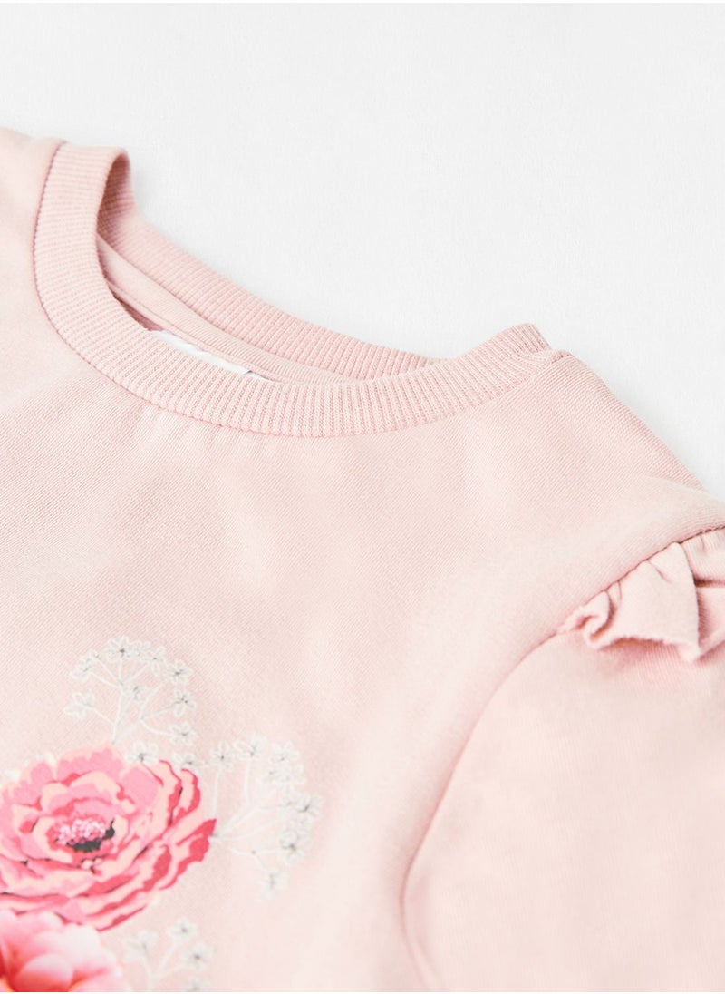NAME IT - Kids Bambi Ruffle Sweatshirt - Image 1