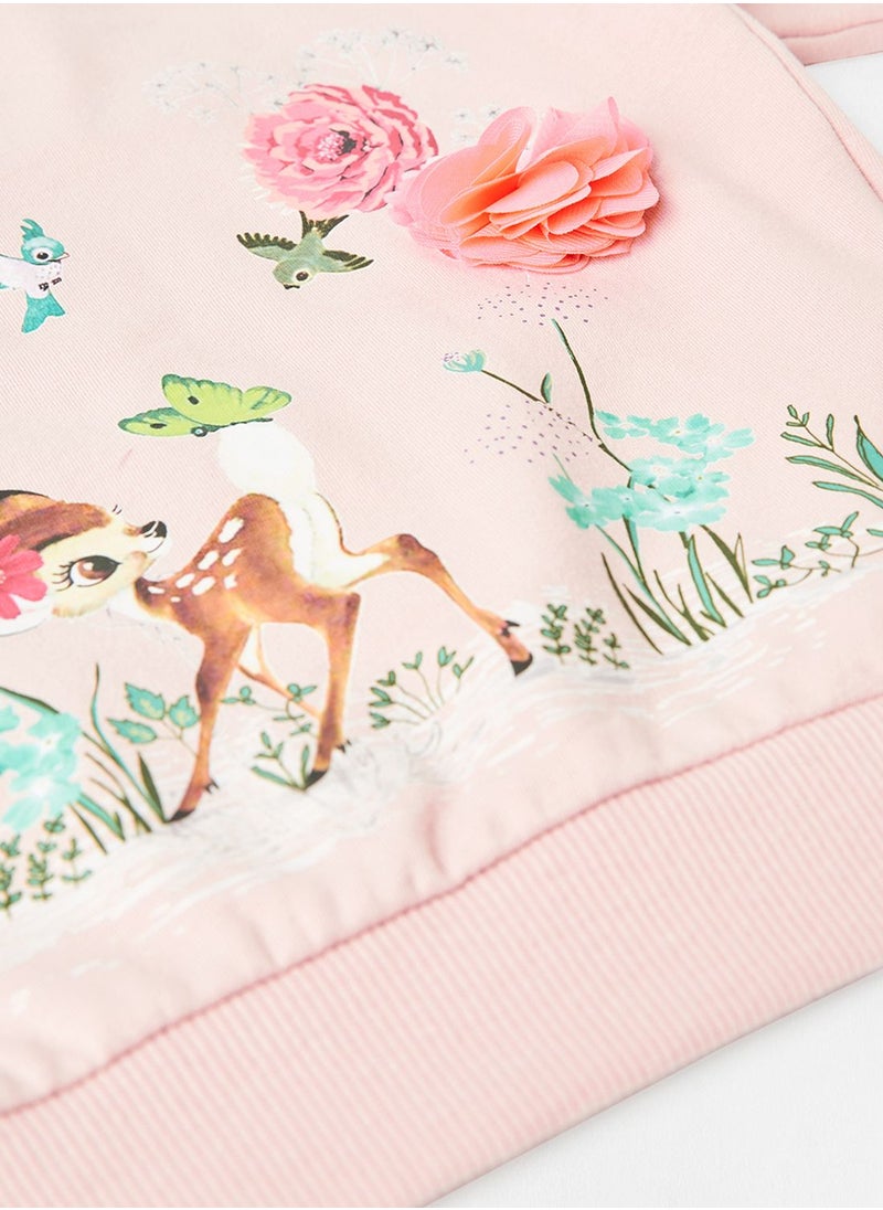 NAME IT - Kids Bambi Ruffle Sweatshirt - Image 1